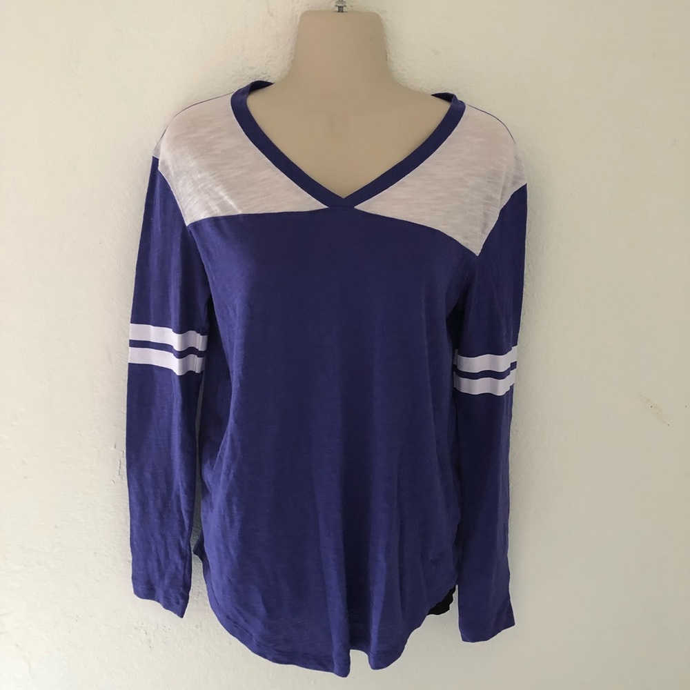VS PINK purple baseball tee